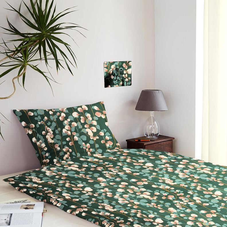 Bavlněn&yacute; sat&eacute;n Pop&iacute;nav&eacute; rostliny &ndash; tmavě zelen&aacute;/p&iacute;skov&aacute;,  image number 6