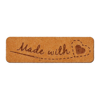 Ozdobný díl Made with Love – hnědá, 