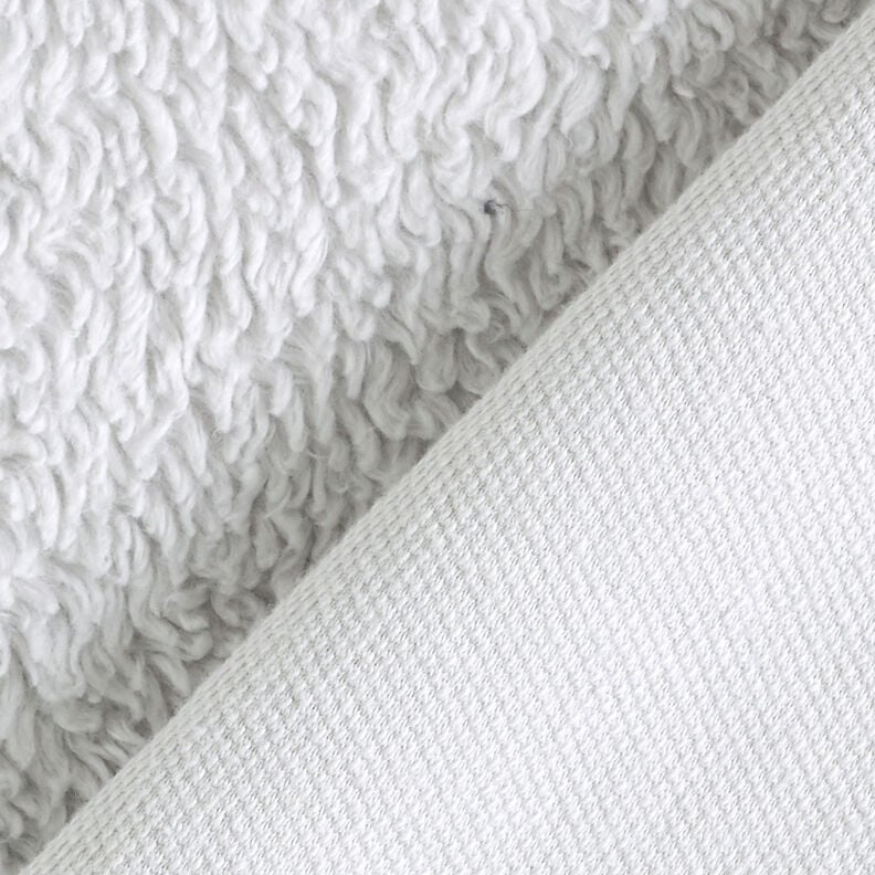 Materiál sherpa Směs s bavlnou Jednobarevné provedení – stříbrně šedá, image number 4