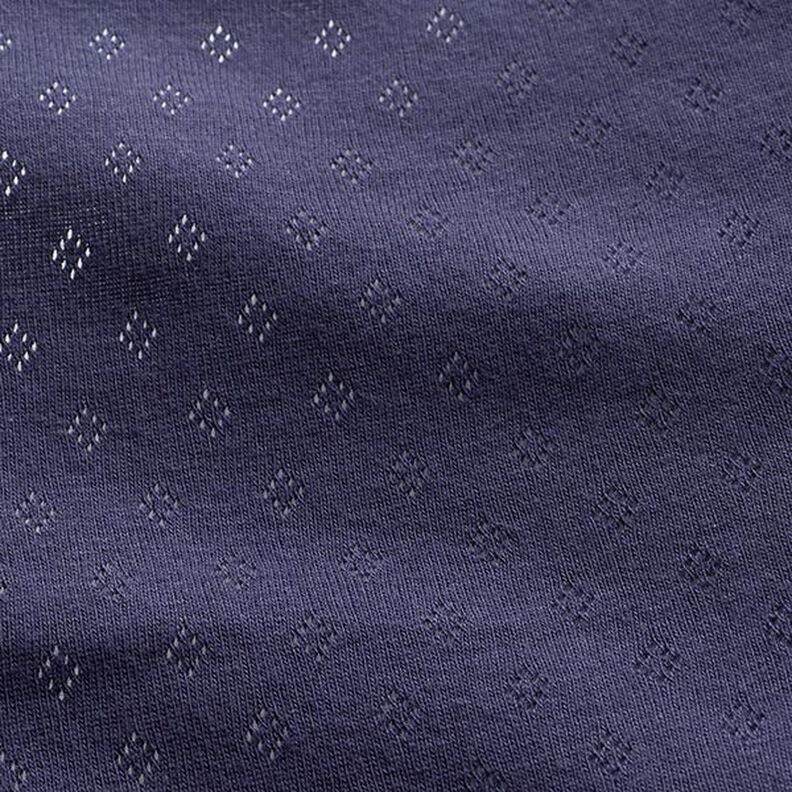 Žerzej z jemného úpletu s dírkovaným vzorem – namornicka modr,  image number 1