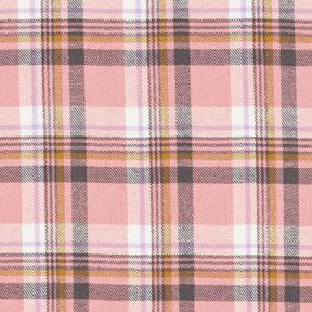 Bavlněný flanel Kostka – starorůžová/starostříbrná, 