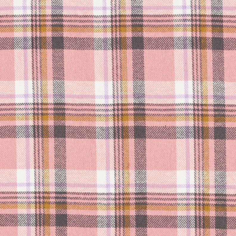 Bavlněný flanel Kostka – starorůžová/starostříbrná, image number 1