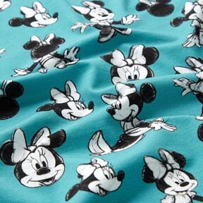 Bavlněný žerzej Minnie Mouse | Disney – světle modra, 