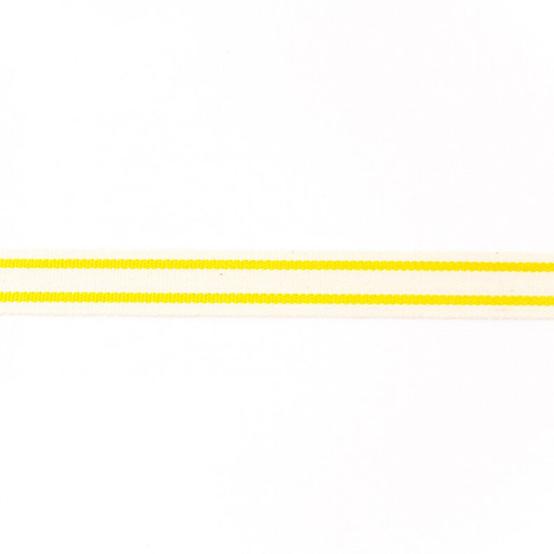 Tkaná stuha Bavlna Pruhy – žlutá,  image number 1