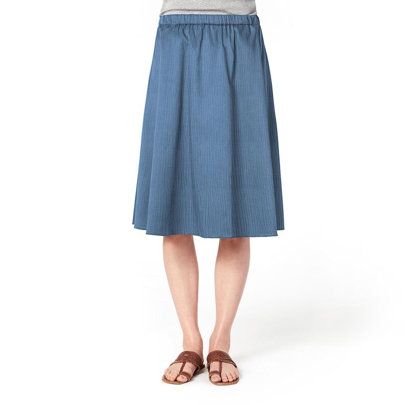 Mu&scaron;el&iacute;n / dvojit&aacute; mačkan&aacute; tkanina &ndash; dž&iacute;nově modr&aacute; | Zbytek 50cm,  image number 7