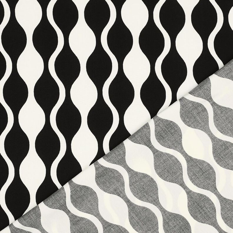 LENZING&trade; ECOVERO&trade; visk&oacute;zov&aacute; tkanina Retro &ndash; čern&aacute;/b&iacute;l&aacute;,  image number 4