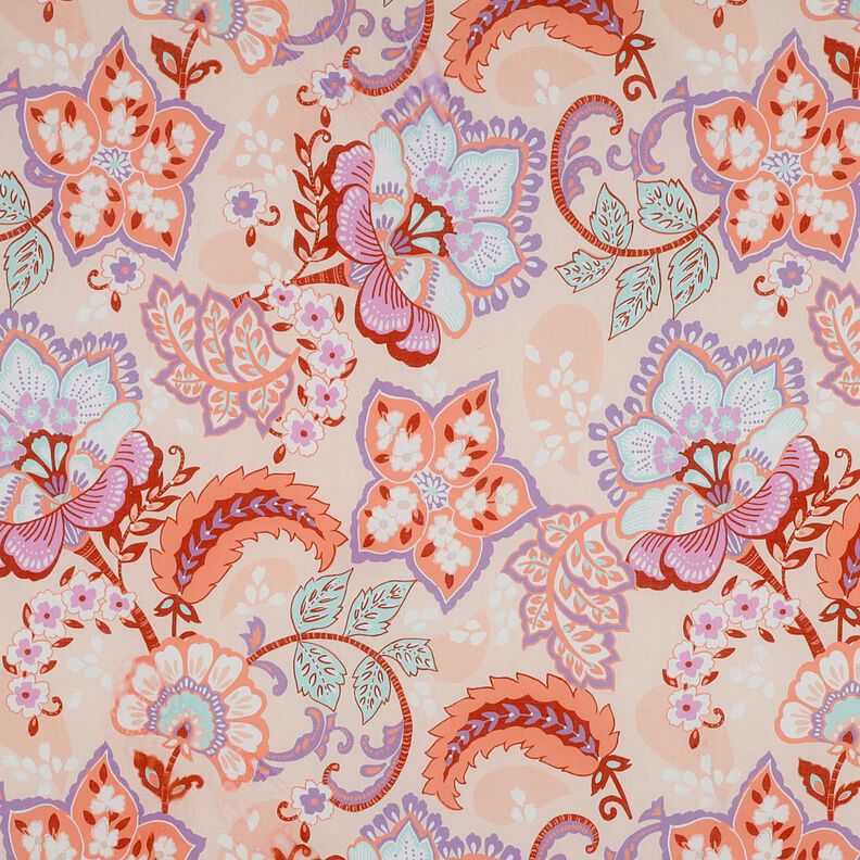 Bavlna voálové Stella | Nerida Hansen – meruňková/levandulová,  image number 1