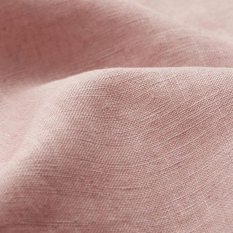 Lehká lněná směs předepraná – světle starorůžová, image number 3