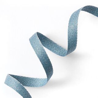 Tkaná stuha Metalický [9 mm] – brilantní modrá/stříbrná metalická, 