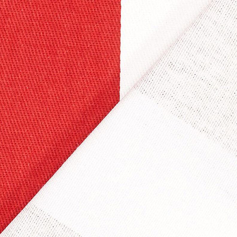 Bavlněný kepr Pruhy 4 – červená/bílá,  image number 3