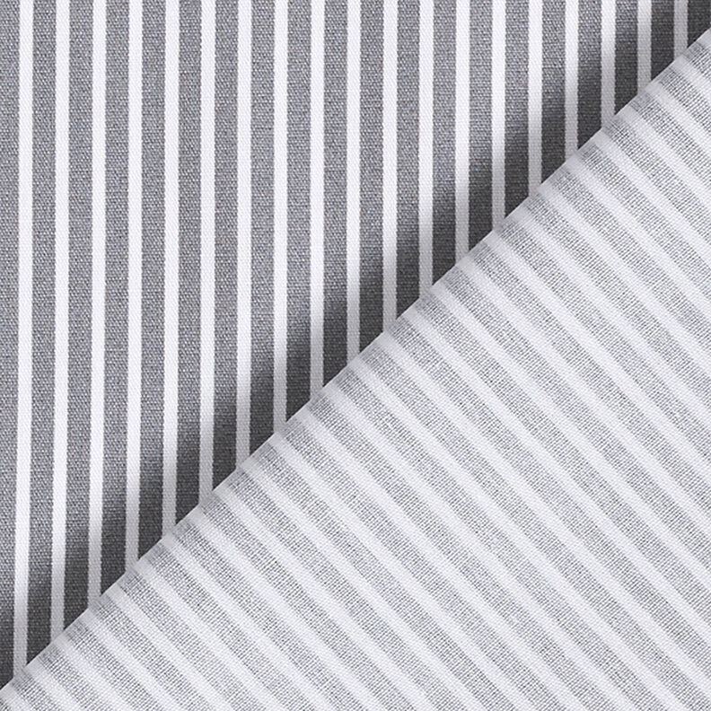 Bavlněný popelín Proužky – šedá/bílá,  image number 4