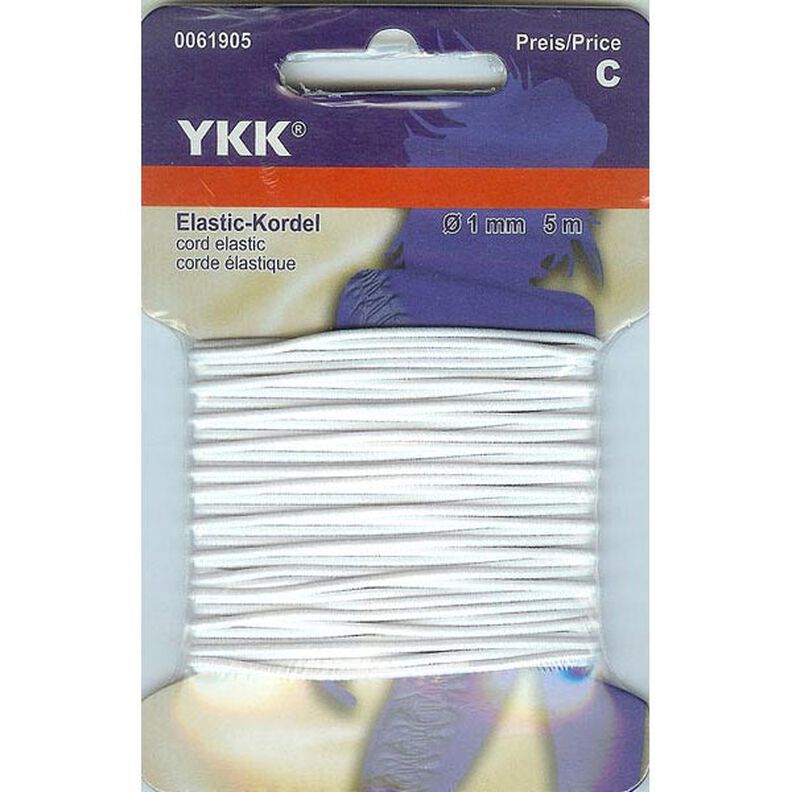 Elastická šňůrka 501 [5m] – bílá | YKK,  image number 1