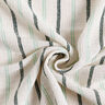 Bavlněná tkanina s mřížkovou strukturou a svislými pruhy – bílá/máta peprná,  thumbnail number 3