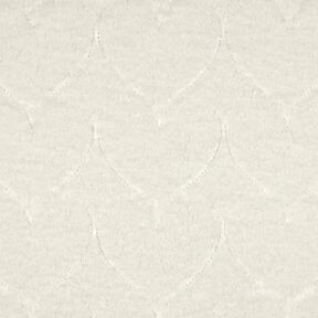 Umělá kožešina Vzor se srdíčky | Poppy Fabrics – vlněná bílá, 