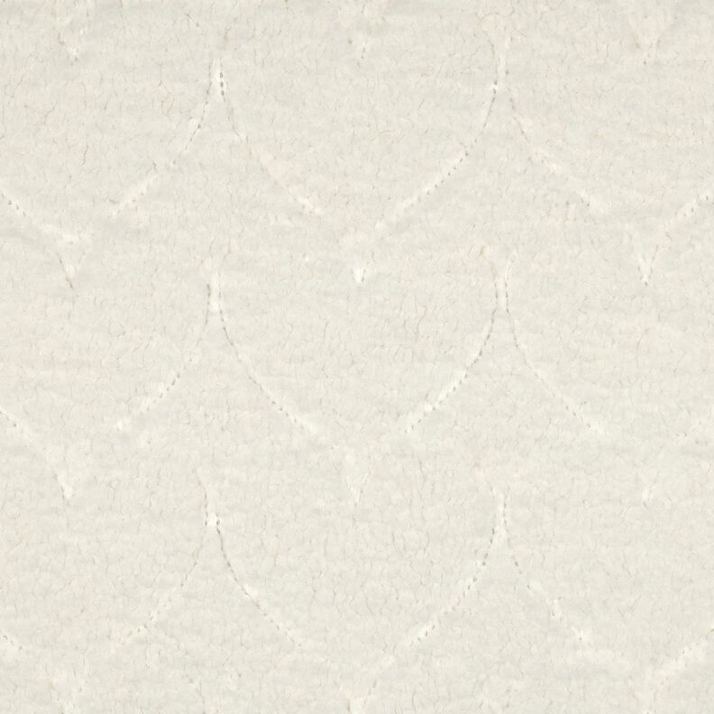 Umělá kožešina Vzor se srdíčky | Poppy Fabrics – vlněná bílá, image number 1