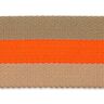 Popruh na tašku či kabelku neonový [ 40 mm ] – zářivě oranžová/béžová,  thumbnail number 1