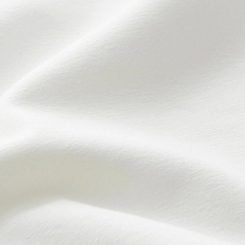 Bavlněný žerzej Medium jednobarevný – vlněná bílá,  image number 4
