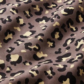 Mušelín / dvojitá mačkaná tkanina leopard – tmavě hnědá, 