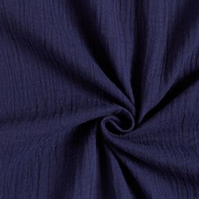 GOTS Mušelín / dvojitá mačkaná tkanina | Tula – namornicka modr, 