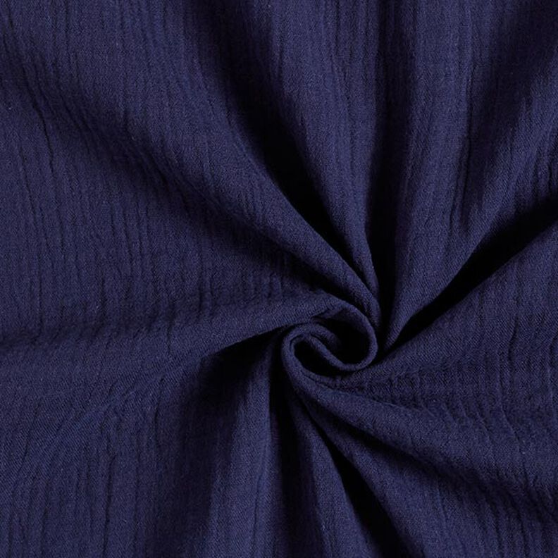 GOTS Mušelín / dvojitá mačkaná tkanina | Tula – namornicka modr,  image number 1