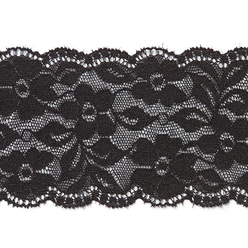 Elastická prádlová krajka [60 mm] - černá,  image number 1