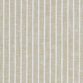 Směs lnu a bavlny &Scaron;irok&eacute; pruhy &ndash; tmavě b&eacute;žov&aacute;/b&iacute;l&aacute;, 