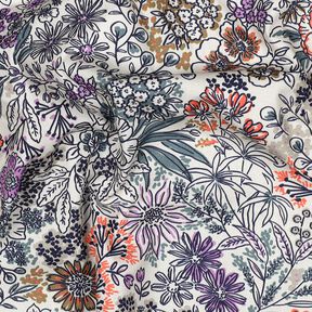 Bavlněný popelín Divoké květiny | Poppy Fabrics – bílá, 