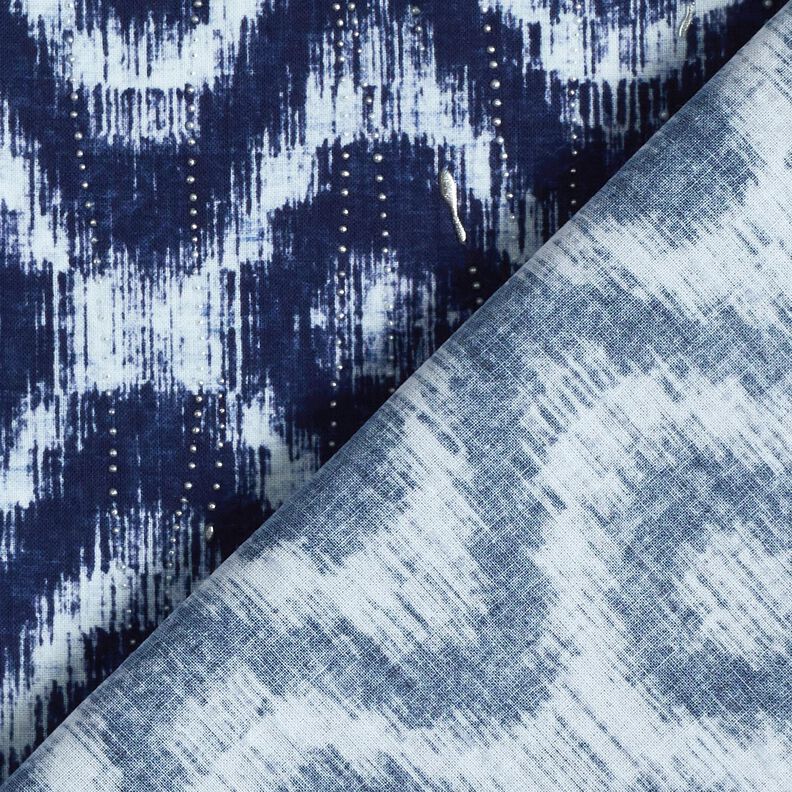 Bavlněn&yacute; popel&iacute;n Diamanty a třpytiv&eacute; kapky &ndash; indigov&aacute;/b&iacute;l&aacute;,  image number 4