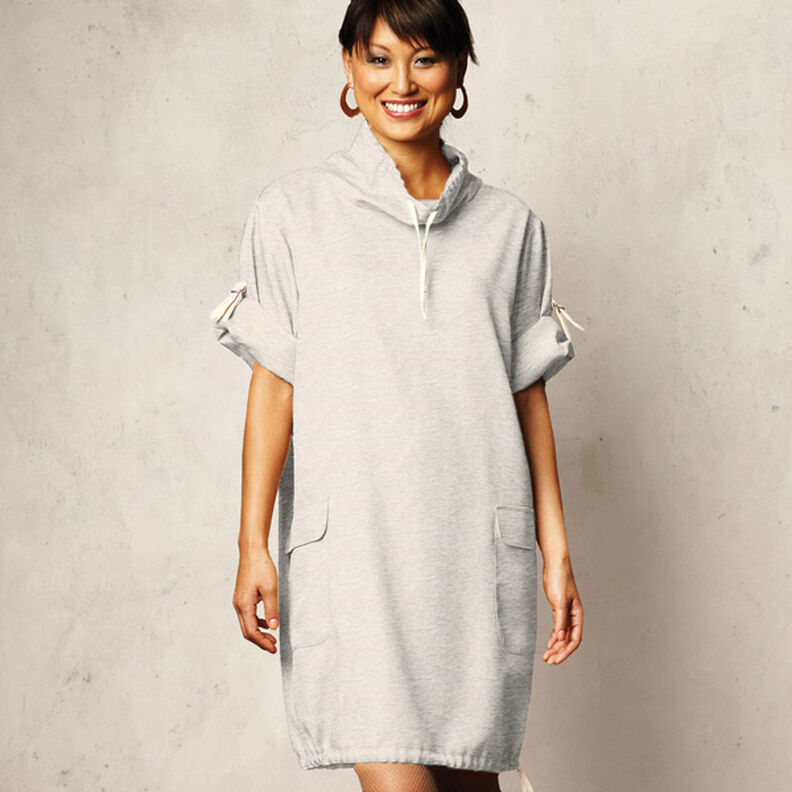 Lehké francouzské froté melírované – světle šedá,  image number 3