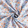 Viskózový popelín moře květin – světle modra/broskvově oranžová,  thumbnail number 3