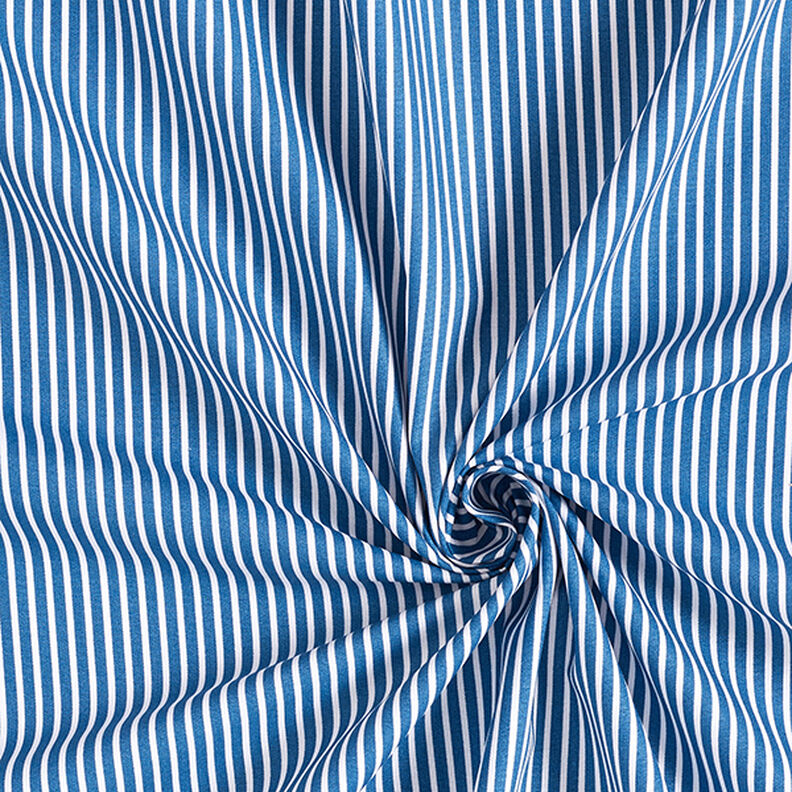 Bavlněný popelín Proužky – džínově modrá/bílá,  image number 3