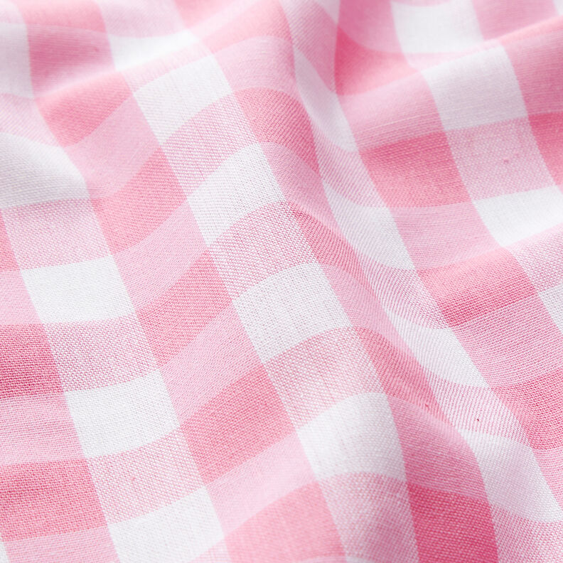 Bavlněná látka Vichy károvaná 1,7 cm – růžová/bílá,  image number 2