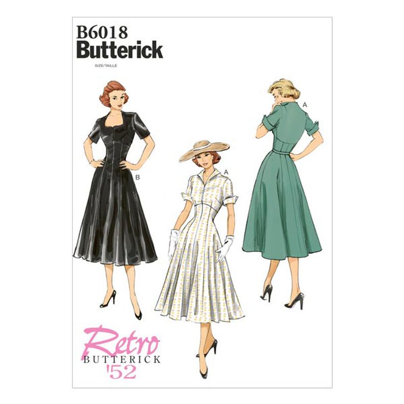 Vintage šaty 1952, Butterick 6018|40 - 48,  image number 1