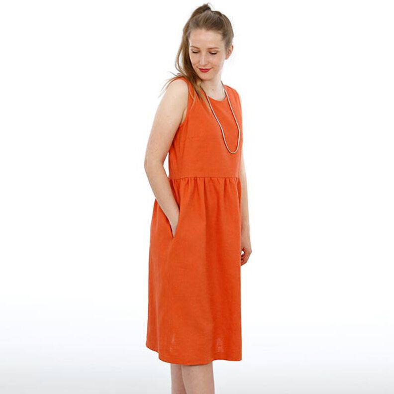 FRAU ADELE – šaty na ramínka s knoflíkovou lištou vzadu, Studio Schnittreif  | XXS -  XXL,  image number 2