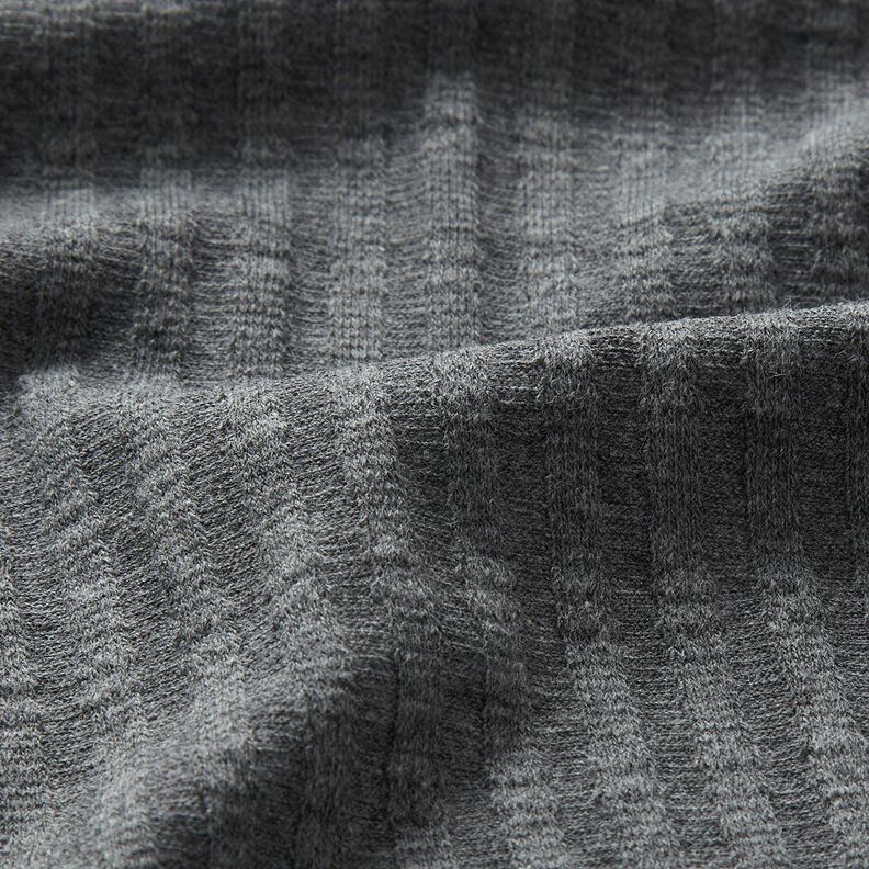 Žebrovaný žerzej Jediný pletený vzor – tmavě šedá,  image number 2