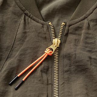 Reflexní stužka na zip – zářivě oranžová/stříbrná, 