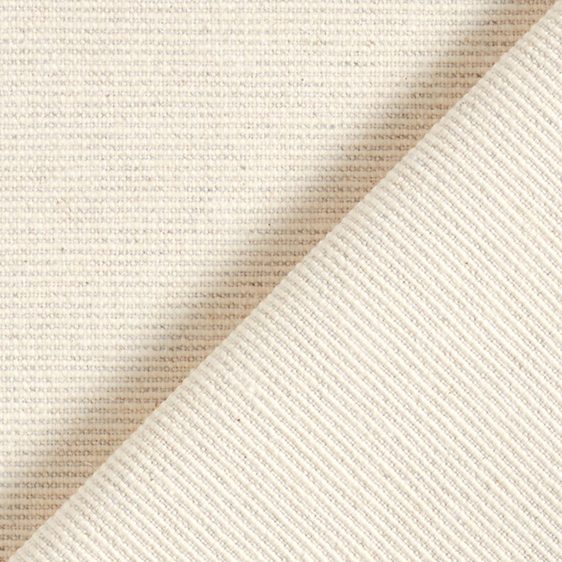 Dekorační látka polopanama s žebrovanou strukturou, recyklovaná bavlna – přírodni,  image number 3