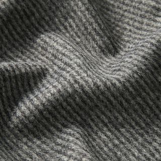 Počesaný pletený žakár Malá kostka – černá/bílá, 