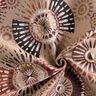 Dekorační látka Žakár Elegantní mandala – tmavá taupe/burgundská červená,  thumbnail number 3