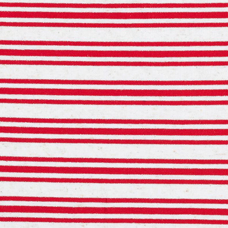 Viskózový žerzej s nepravidelnými třpytivými pruhy – vlněná bílá/červená,  image number 1