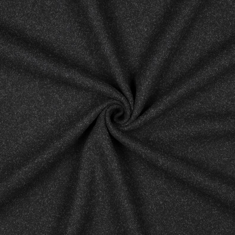 Doubleface (oboustranná látka) Melír – černá,  image number 3