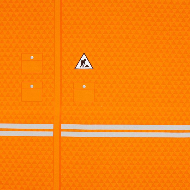Francouzské froté Panel Staňte se jednou stavebním dělníkem | Stoff&Liebe – světle oranžová/stříbrně, image number 6