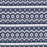 Bavlněná látka Popelín Norský vzor – noční modrá,  thumbnail number 1