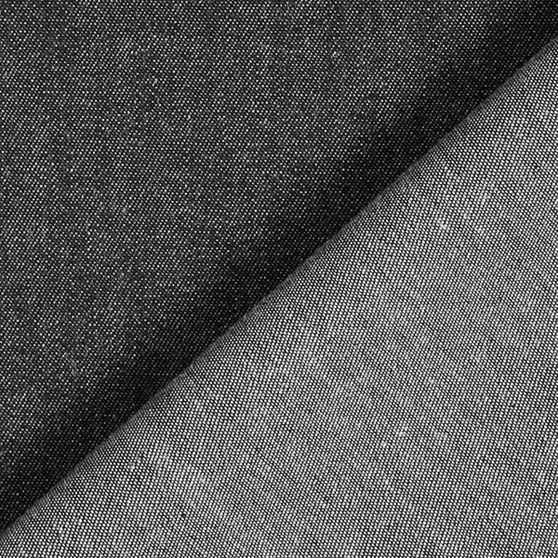 Bavlněné šambré ve vzhledu džínoviny – černá,  image number 3