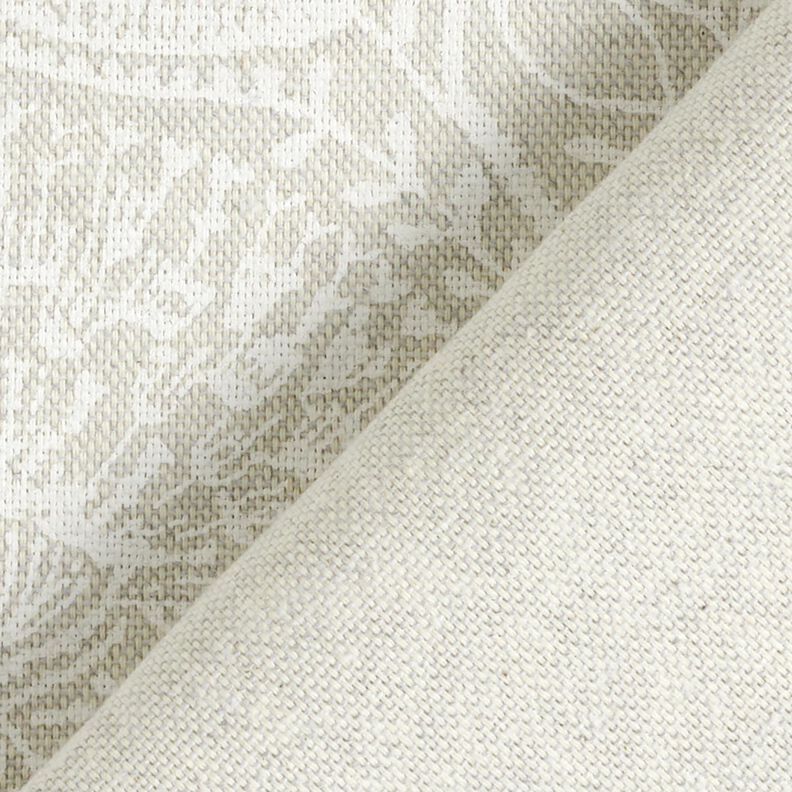 Dekorační látka Polopanama Květinový vzor paisley – přírodni/bílá,  image number 4