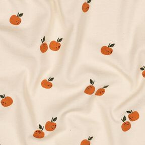 GOTS Bavlněný žerzej Pomeranče | Poppy Fabrics – světle béžová/karamelová, 