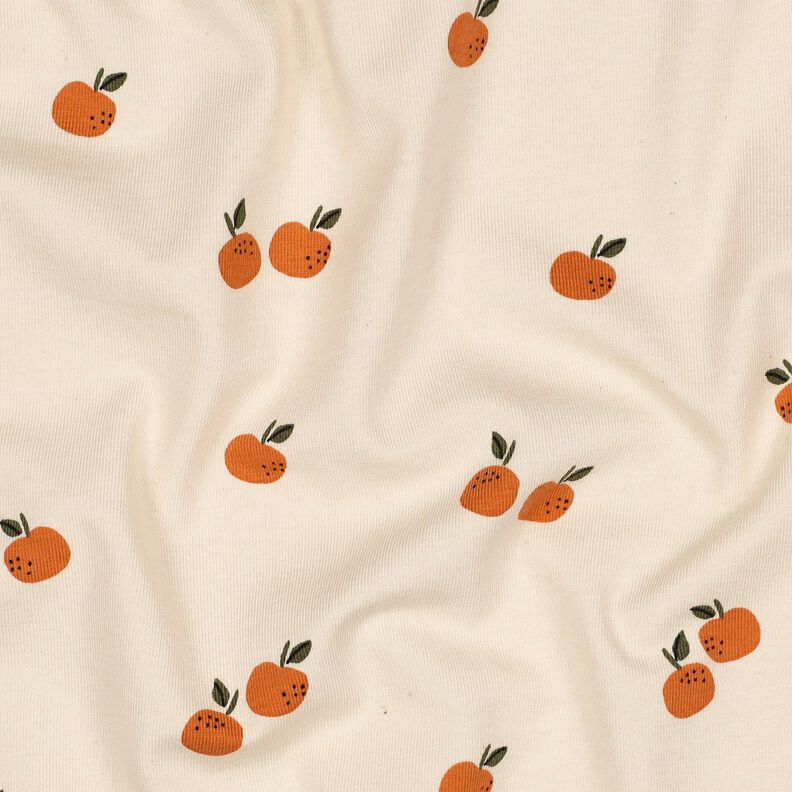 GOTS Bavlněný žerzej Pomeranče | Poppy Fabrics – světle béžová/karamelová,  image number 2