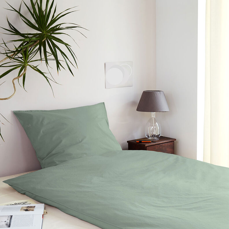 Bavlněná látka Kreton Jednobarevné provedení – rákosove zelená,  image number 6