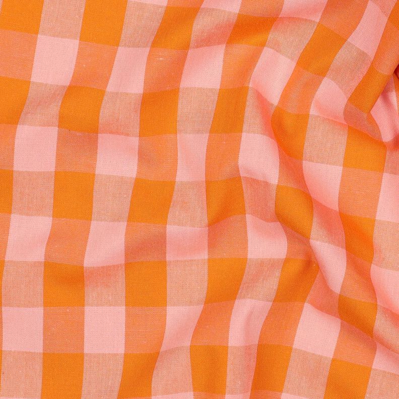 Bavlněný popelín Károvaná | Poppy Fabrics – růžová/broskvově oranžová,  image number 2