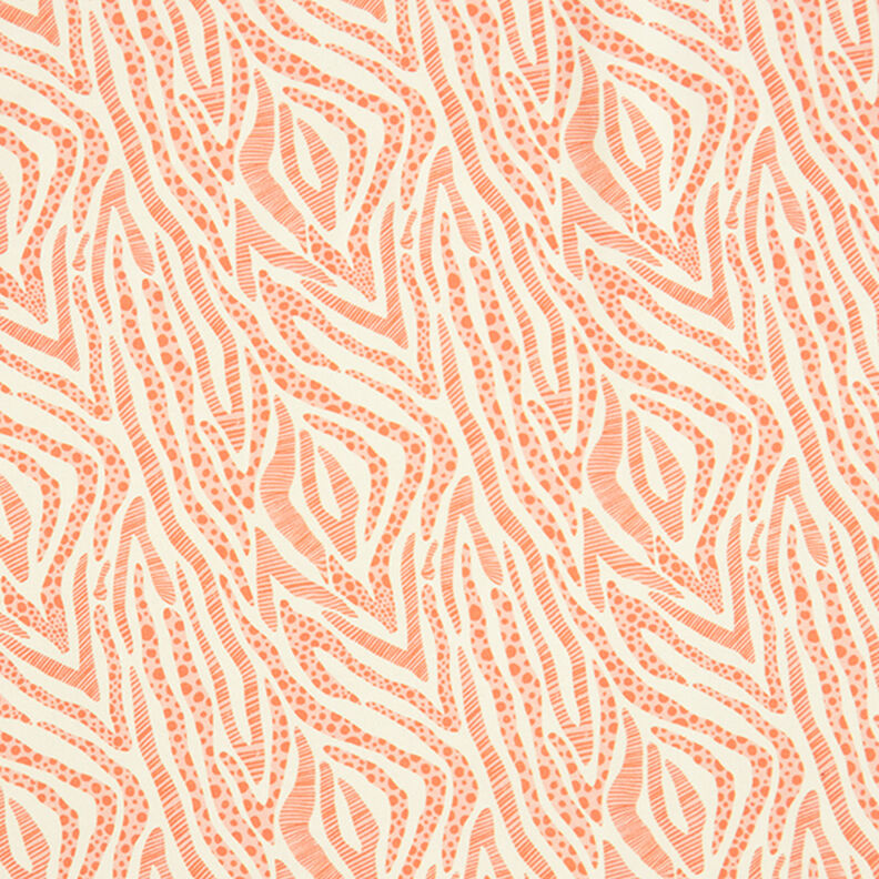 GOTS Francouzské froté letní teplákovina Zebra | Tula – světle béžová/oranžová, image number 1